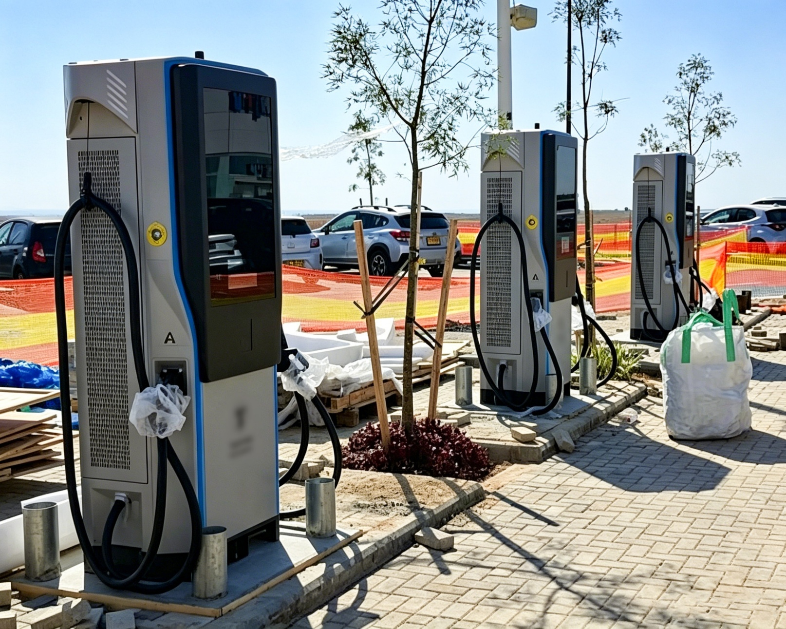 Seventeen 180 kW Injet Ampax Chargers at a Shopping Centre in Israel