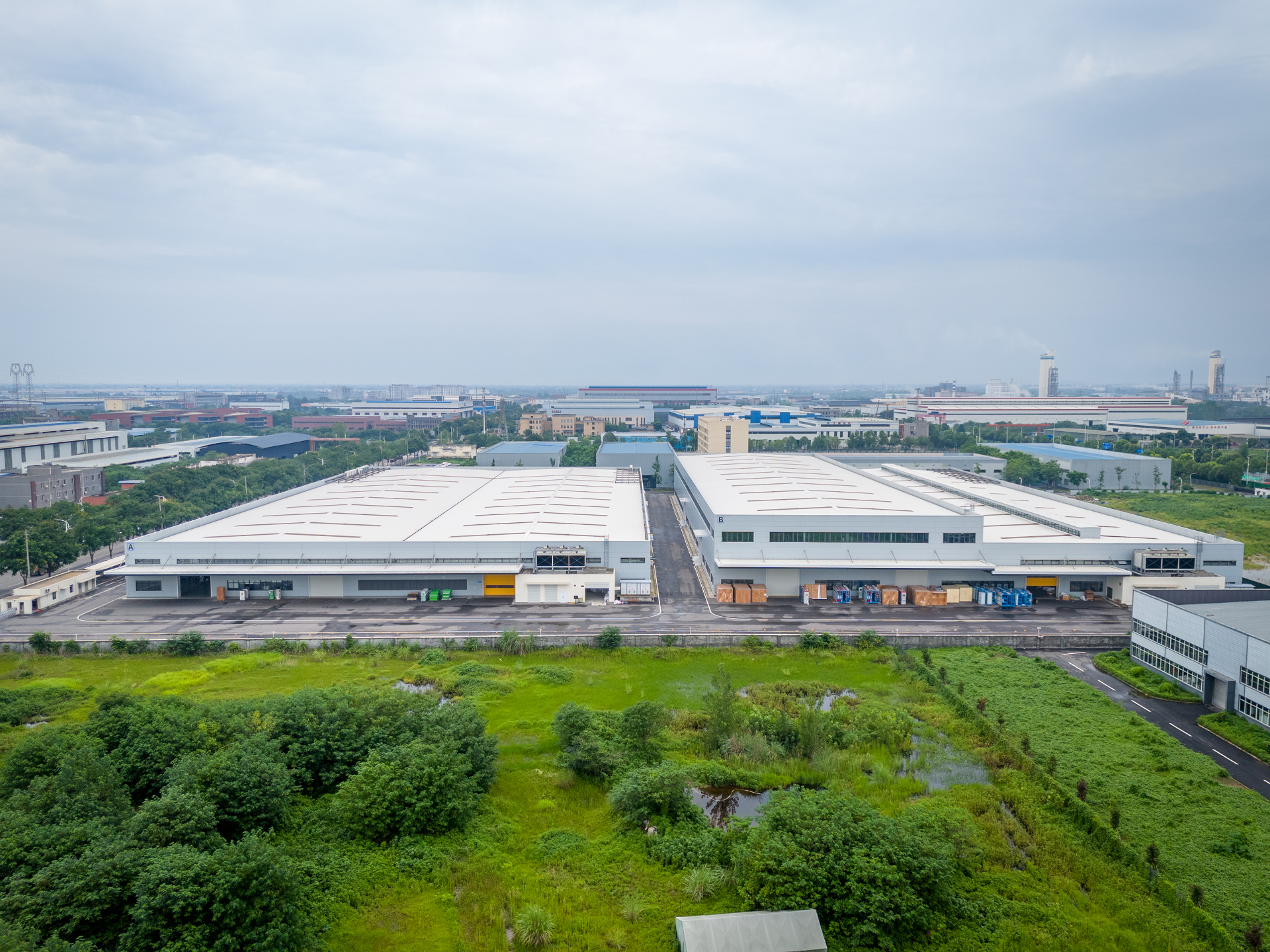 Aerial view of the EVSE factory 2 