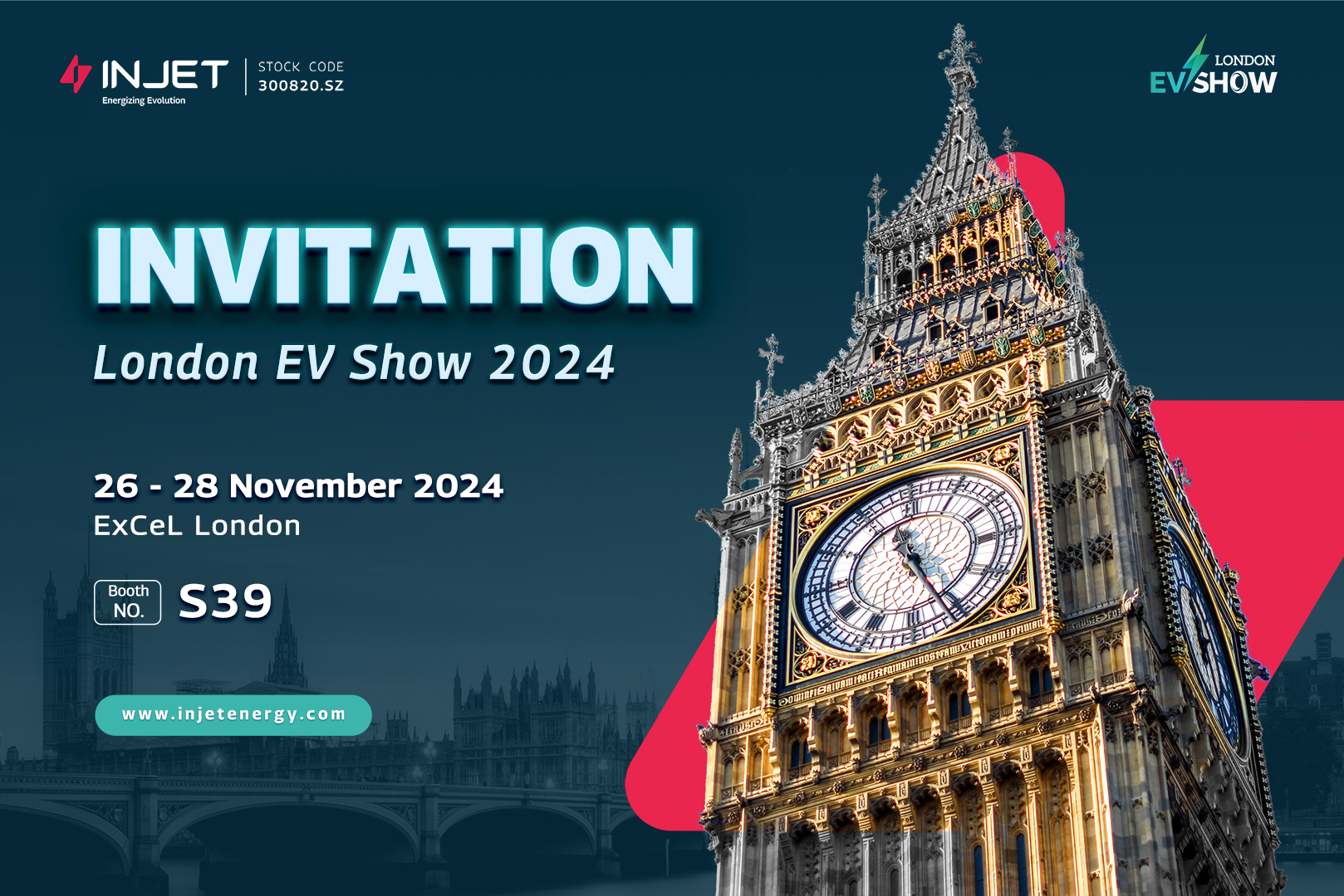 Injet New Energy torna come Silver Sponsor per presentare soluzioni avanzate di ricarica EV al London Electric Vehicle Show 2024
