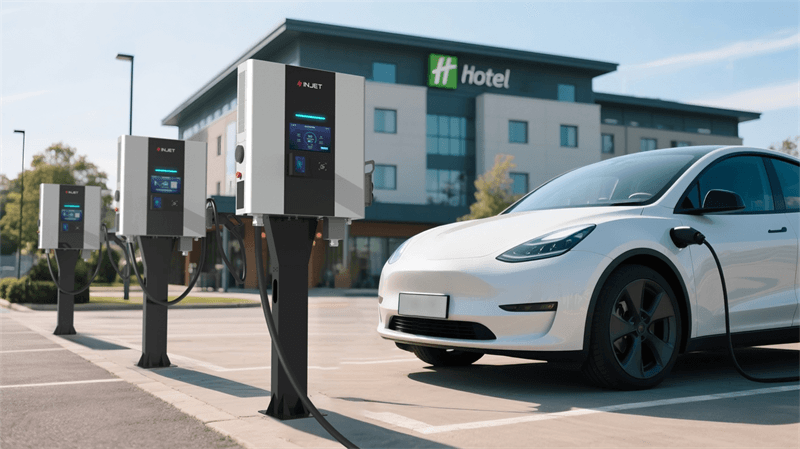 Série INJET Hub : chargeur DC rapide compact et modulaire pour sites commerciaux et urbains